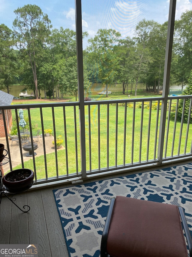 475 Harbour Shores Dr, Jackson, GA 30233 - balcony with view of wooded area