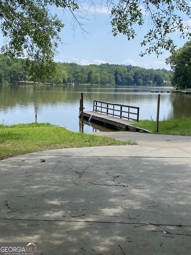 475 Harbour Shores Dr, Jackson, GA 30233 - dock area featuring a forest view and a water view