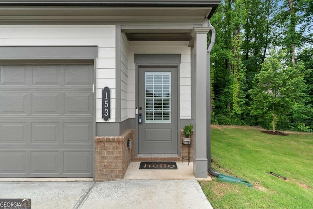 153 Witter Way, Woodstock, GA 30188 - doorway to property with a yard