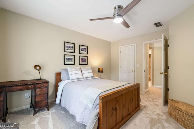 6695 Buckingham Cir, Cumming, GA 30040 - bedroom featuring light colored carpet and ceiling fan