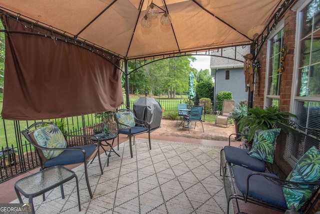 215 Fairway Ct, Newnan, GA 30265 - view of patio with a gazebo and grilling area