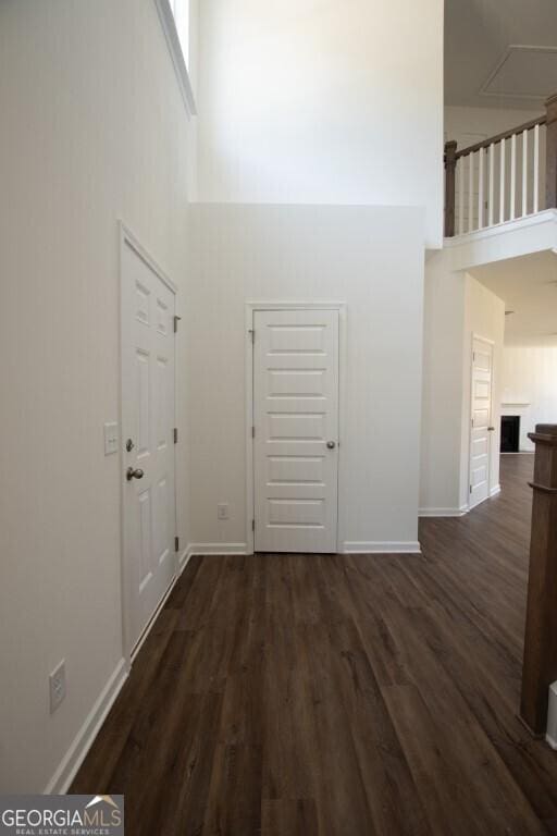 280 River Run Dr Unit 79, Dallas, GA 30132 - entrance foyer with a towering ceiling, wood finished floors, and baseboards