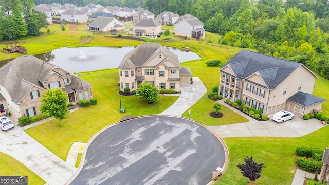 6390 Yellow Birch St, Cumming, GA 30040 - aerial perspective of suburban area with a nearby body of water