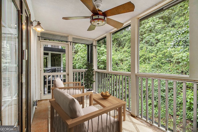 1445 Monroe Dr NE Unit F10, Atlanta, GA 30324 - sunroom / solarium with a ceiling fan