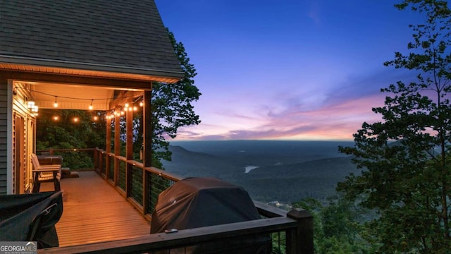 191 Rimrock Rd Unit 63, Jasper, GA 30143 - deck at dusk featuring grilling area