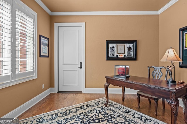 1031 Sugar Run, Greensboro, GA 30642 - office space with ornamental molding and wood finished floors