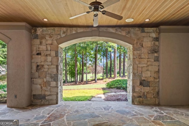 1031 Sugar Run, Greensboro, GA 30642 - view of patio / terrace with a ceiling fan