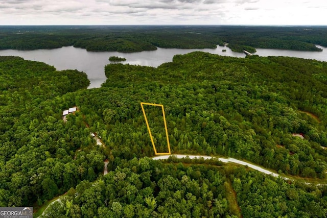 0 Millstone Creek Rd, Elberton, GA 30635 - aerial view of property and surrounding area featuring a heavily wooded area and property parcel outlined