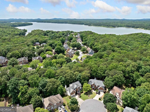 117 Willow View Ln, Canton, GA 30114 - aerial perspective of suburban area with a forest and a large body of water
