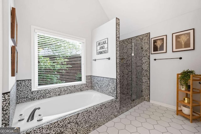 117 Willow View Ln, Canton, GA 30114 - full bath featuring a bath, a stall shower, and tile patterned floors