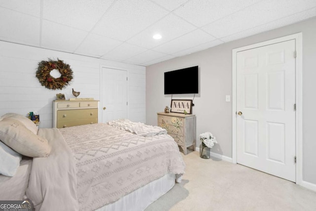 117 Willow View Ln, Canton, GA 30114 - bedroom with a paneled ceiling and light colored carpet