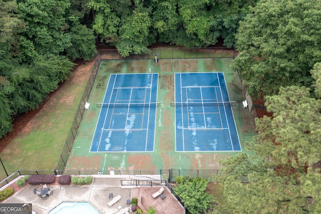 1017 Ridgefield Dr, Peachtree City, GA 30269 - aerial view of a pool area