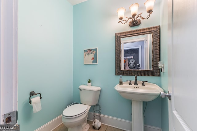23 Raleigh Dr, Lafayette, GA 30728 - bathroom with toilet, baseboards, and tile patterned flooring