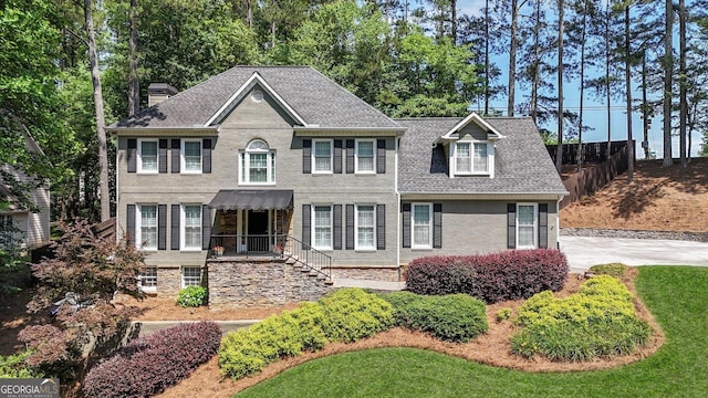4320 Oklahoma Way NW, Kennesaw, GA 30152 - view of front of property featuring a chimney and a shingled roof