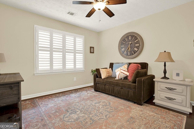 4320 Oklahoma Way NW, Kennesaw, GA 30152 - living room with ceiling fan and baseboards