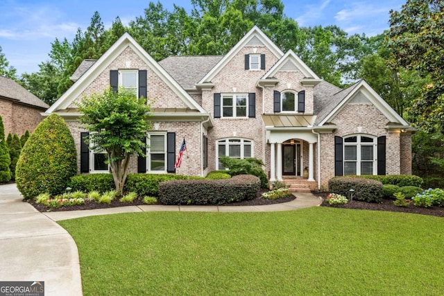 8970 Moor Park Run, Duluth, GA 30097 - craftsman-style house featuring brick siding and a front lawn