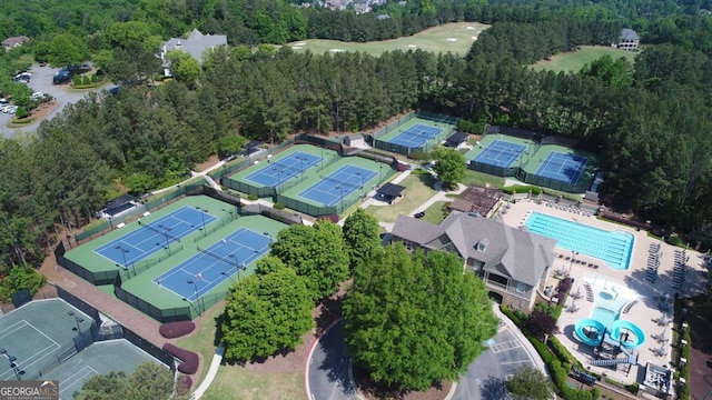 8970 Moor Park Run, Duluth, GA 30097 - aerial view of a pool