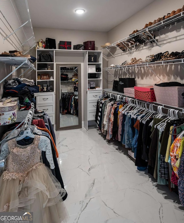 1270 Mccannon Morris Rd, Hull, GA 30646 - spacious closet with light marble finish flooring