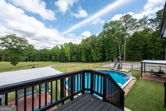 1270 Mccannon Morris Rd, Hull, GA 30646 - swimming pool with a deck and a water slide