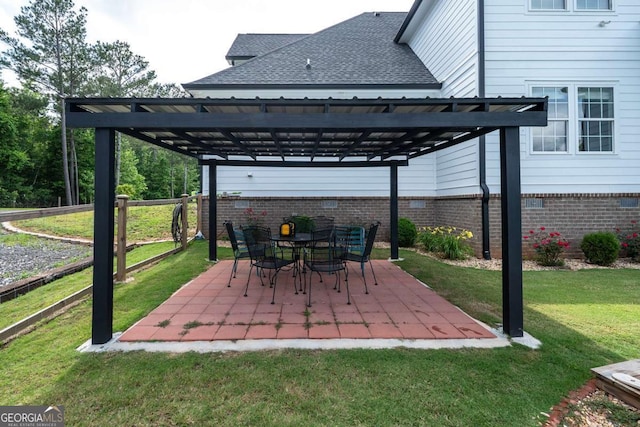 1270 Mccannon Morris Rd, Hull, GA 30646 - view of patio featuring a pergola