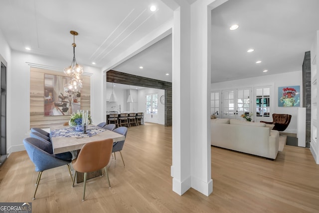 2756 Octavia Ln, Marietta, GA 30062 - dining space with wood finished floors, recessed lighting, and baseboards
