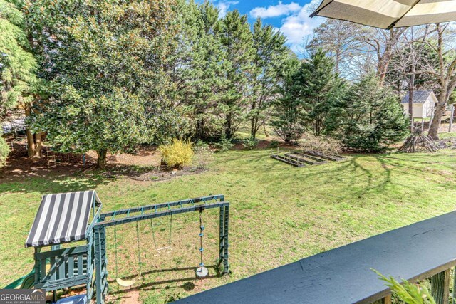 4402 Sugar Maple Pl, Gainesville, GA 30506 - wooden terrace featuring outdoor dining space