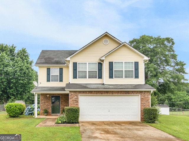 300 Furrow Creek Ct, Jackson, GA 30233 - view of front of home featuring concrete driveway, a garage, brick siding, and roof with shingles