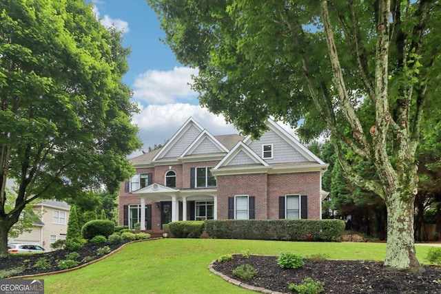 4085 Hillcrest View Ct, Suwanee, GA 30024 - view of front of property with brick siding and a front yard