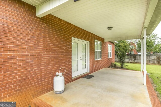 201 Loudon Hill Dr, Warner Robins, GA 31088 - view of patio / terrace featuring french doors