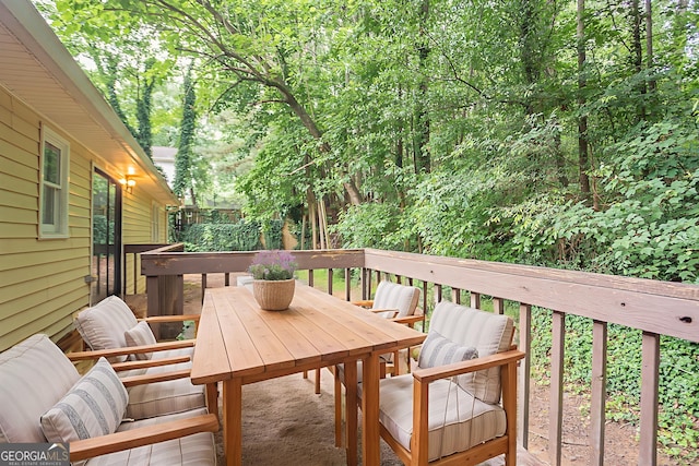 220 Harwell Rd NW, Atlanta, GA 30331 - wooden terrace with outdoor dining area