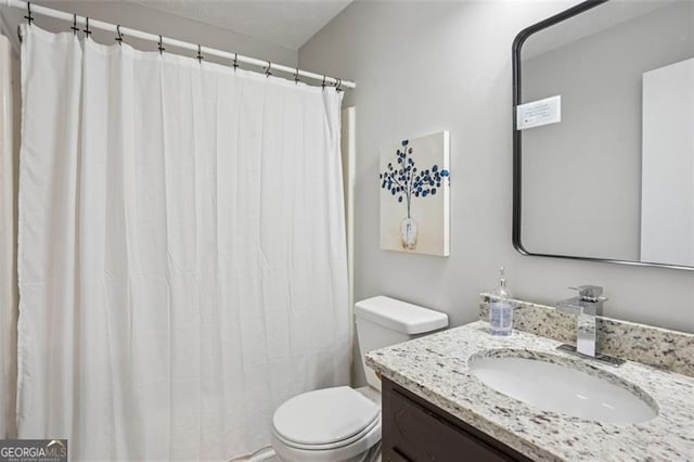 835 Navajo, Covington, GA 30016 - full bathroom featuring vanity and a shower with shower curtain