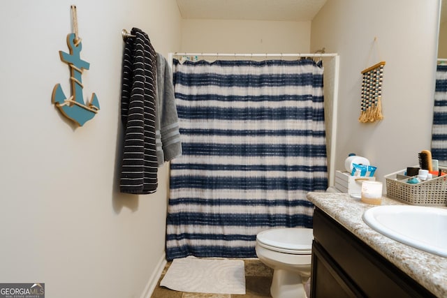 247 Morgan Field Blvd, Ludowici, GA 31316 - bathroom featuring toilet, vanity, and a shower with shower curtain
