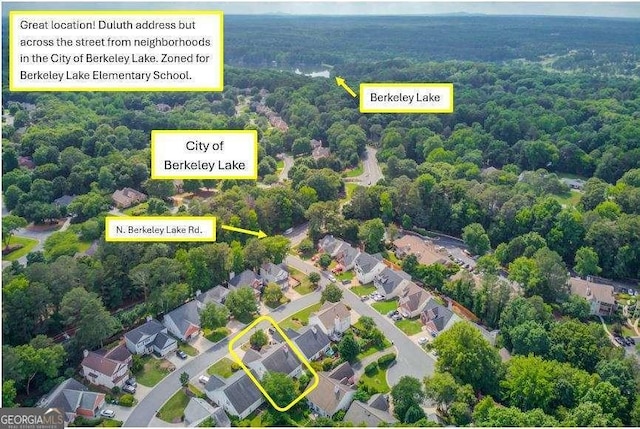 3585 Berkeley Park Ct, Duluth, GA 30096 - aerial view of a heavily wooded area