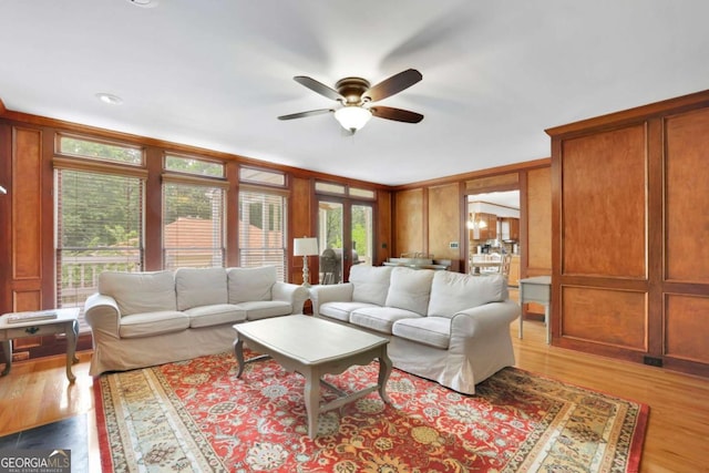 1925 Stonewyck Ct, Cumming, GA 30041 - living room with ceiling fan and light wood-style floors