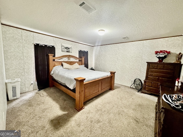 342 Wellington Dr, Byron, GA 31008 - bedroom featuring light colored carpet and a textured ceiling