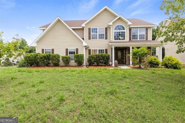 3385 Amhurst Pkwy, South Fulton, GA 30349 - view of front of house featuring a front lawn