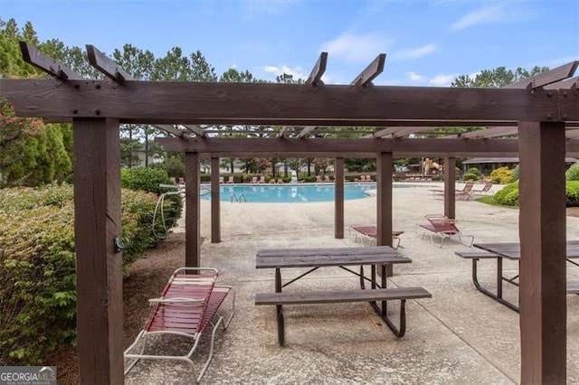 3385 Amhurst Pkwy, South Fulton, GA 30349 - view of property's community featuring a pergola, a pool, and a patio