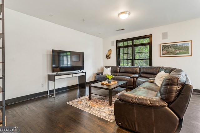 1300 Dekalb Ave NE Unit 711, Atlanta, GA 30307 - living room featuring wood-type flooring and baseboards