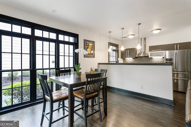 1300 Dekalb Ave NE Unit 711, Atlanta, GA 30307 - dining area with dark wood-style flooring