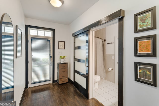 1300 Dekalb Ave NE Unit 711, Atlanta, GA 30307 - foyer featuring healthy amount of natural light and dark wood-type flooring