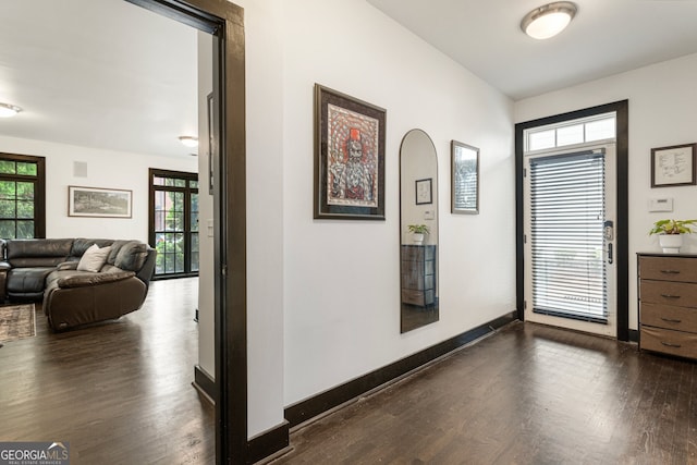 1300 Dekalb Ave NE Unit 711, Atlanta, GA 30307 - foyer featuring dark wood-type flooring and baseboards