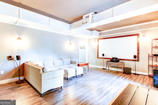 86 Waters Dr, Wedowee, AL 36278 - cinema with baseboards and wood finished floors