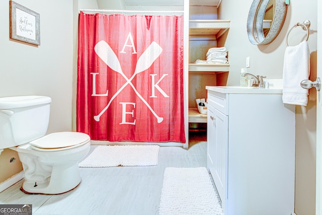 86 Waters Dr, Wedowee, AL 36278 - bathroom featuring vanity and a shower with curtain