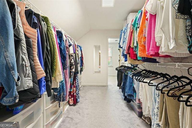 1206 Mountainside Trce NW, Kennesaw, GA 30152 - spacious closet featuring lofted ceiling and carpet flooring