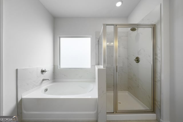 22 Mossy Oaks Ln NE, Rome, GA 30165 - full bath with a bath and a marble finish shower