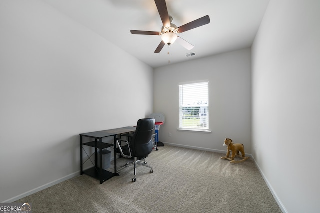 22 Mossy Oaks Ln NE, Rome, GA 30165 - office space with carpet floors and ceiling fan