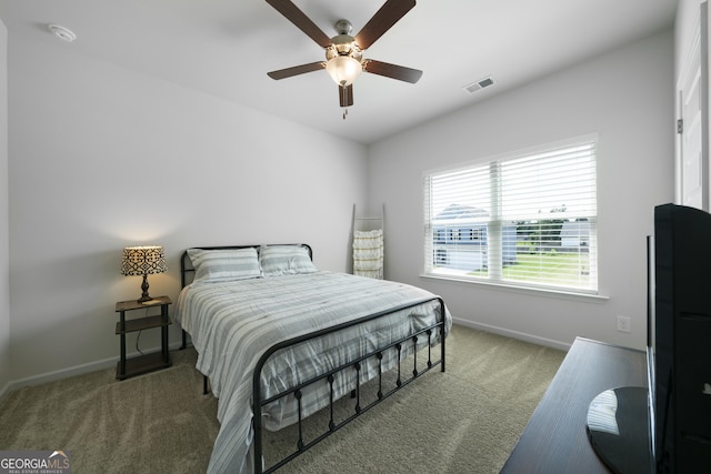 22 Mossy Oaks Ln NE, Rome, GA 30165 - carpeted bedroom with baseboards and ceiling fan