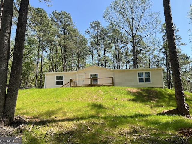69 Cheyenne Trl, Martin, GA 30557 - manufactured / mobile home featuring a deck and a front yard