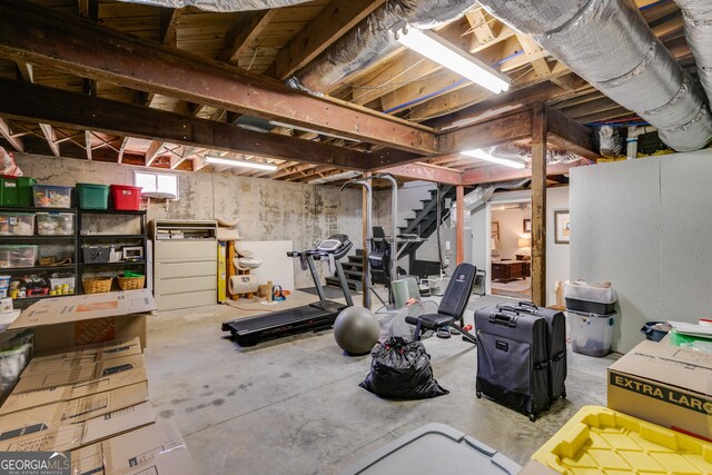 75 Barber Rd, Carrollton, GA 30116 - basement with stairs