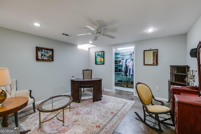 75 Barber Rd, Carrollton, GA 30116 - office space with a ceiling fan, recessed lighting, and baseboards